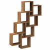 vidaXL Wandschap kubus 90x15x119,5 cm bewerkt hout oud houtkleurig