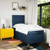 vidaXL Boxspring met matras stof blauw 90x190 cm