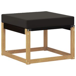 vidaXL Buiten Voetenbank Massief acaciahout en Textilene Stof Wit