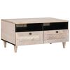 vidaXL Salontafel Bleached Wit 80 x 54 x 40 cm Massief Mango Hout