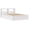 vidaXL Bedframe met hoofdbord massief grenenhout wit 160x200 cm
