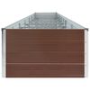 vidaXL Plantenbak verhoogd 600x80x45 cm gegalvaniseerd staal bruin