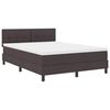 vidaXL Boxspringbed met matras Donkerbruin 140 x 190 cm Stof