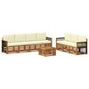 vidaXL Sofa-Sets met kussen 8 pcs Massief Acaciahout