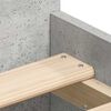 vidaXL Bedframe met hoofd- en voeteneinde betongrijs 100x200 cm