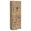 vidaXL Kastenset 2 st 66 x 34,5 x 87 cm Bewerkt hout Artisanaal eiken
