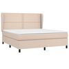 vidaXL Boxspring met matras kunstleer cappuccinokleurig 180x200 cm
