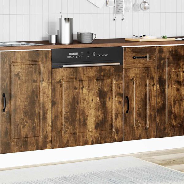 vidaXL Vaatwaspaneel Kalmar 60x1,5x67 cm bewerkt hout gerookt eiken