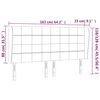 vidaXL Hoofdbord met randen 163x23x118/128 cm stof donkergrijs