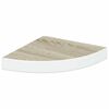 vidaXL Hoekwandschappen 4 st 25x25x3,8 cm MDF eikenkleurig en wit