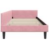 vidaXL Hoekbedframe met hoofdeinde Roze 90 cm x 190 cm VelvetenPlywood