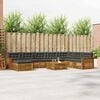 vidaXL Sofa-Sets 9 pcs Natuurlijk en Antraciet Massief Acaciahout