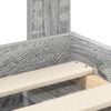 vidaXL Bedframe Grijs Sonoma 100 x 200 cm Massief grenenhout