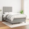 vidaXL Boxspring met matras stof lichtgrijs 120x190 cm