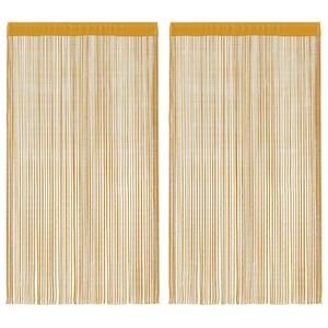 vidaXL Koordgordijnen 2 st 140x250 cm goudkleurig