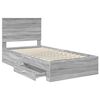 vidaXL Bedframe met hoofdeinde Grijs Sonoma 100 x 200 cm Bewerkt hout