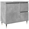 vidaXL Badkamerkast 65x33x60 cm bewerkt hout betongrijs