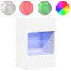 vidaXL Wandkasten met LED-verlichting voor tv 2 st 40x30x60,5 cm wit