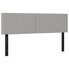 vidaXL Hoofdborden 2 st 72x5x78/88 cm stof lichtgrijs