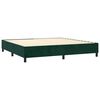 vidaXL Boxspring met matras fluweel donkergroen 200x200 cm