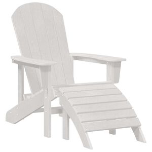 vidaXL Adirondack-stoel Wit HDPE