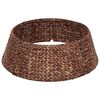 vidaXL Kerstboomkraag Rond Bruin &Oslash; 75 x 25 cm Waterhyacint