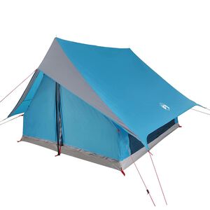 vidaXL Gezinstent met dak Blauw en Grijs 256 x 256 x 185 cm