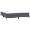 vidaXL Boxspring met matras fluweel donkergrijs 180x210 cm