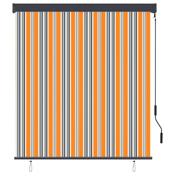 vidaXL Rolgordijn voor buiten 140x250 cm geel en blauw