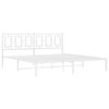 vidaXL Bedframe met hoofdbord metaal wit 180x200 cm