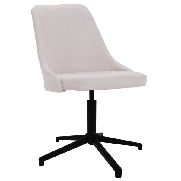 vidaXL Eetkamerstoelen 6 st stof cr&egrave;mekleurig