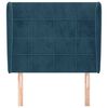 vidaXL Hoofdbord met randen 83x23x118/128 cm fluweel donkerblauw