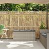 vidaXL Tuinbank met kussen 110x40x44 cm poly rattan lichtgrijs