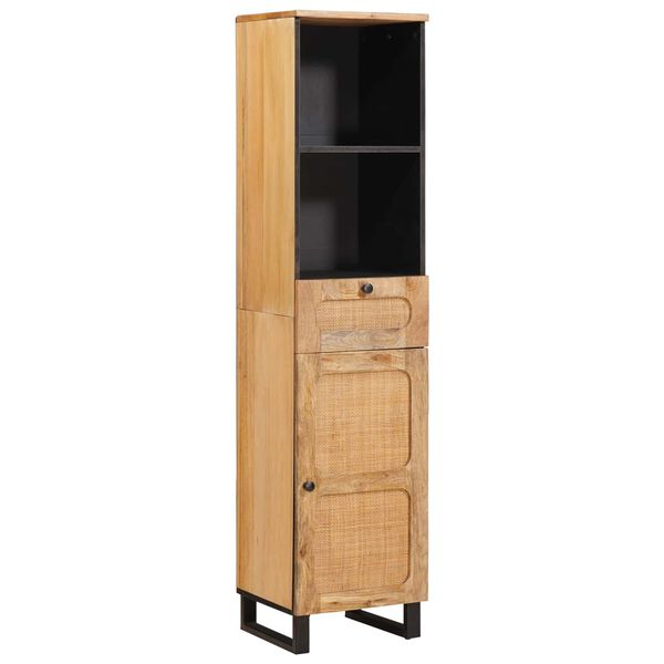 vidaXL Badkamer Sets met lade met plank Naturel Massief Mango Hout