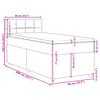 vidaXL Boxspring met matras stof donkergrijs 90x200 cm