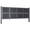 vidaXL Tuinpoort staal 350x125 cm antraciet