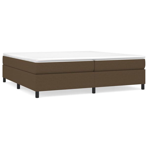 vidaXL Boxspring bed stof donkerbruin 200x200 cm