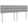 vidaXL Ottoman bed met matras en LED's 160x200 cm stof lichtgrijs