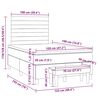 vidaXL Boxspring met matras stof zwart 120x190 cm