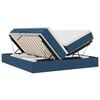 vidaXL Opbergbed met matras met matras Blauw 180 x 200 cm Polyester