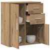 vidaXL Dressoir met lade Artisan Eiken 60 x 31 x 70 cm Bewerkt hout