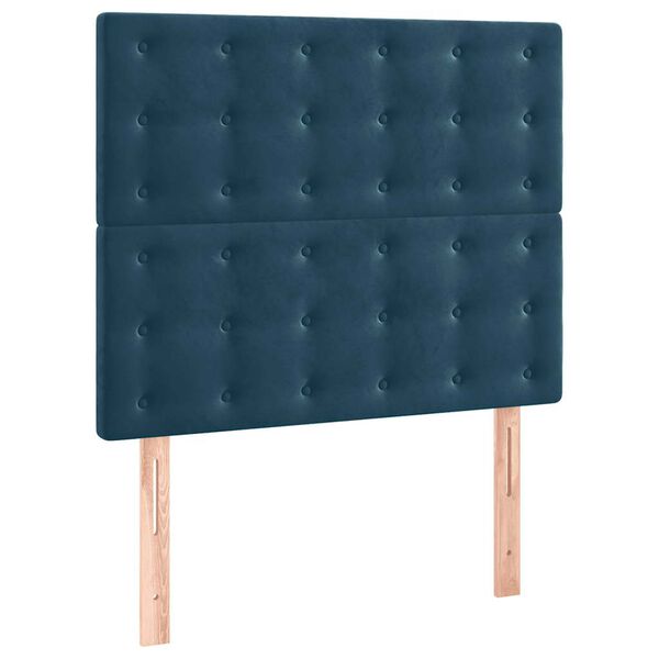 vidaXL Hoofdbord donkerblauw 90x5x118/128 cm fluweel