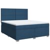 vidaXL Boxspring met matras stof blauw 180x200 cm
