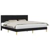 vidaXL Bedframe met hoofdeinde Zwart 200 x 200 cm Stof