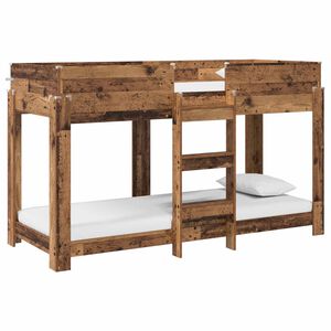 vidaXL Bunk Bed voor Kinderen Oudhout 75 x 190 cm Bewerkt hout