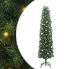 vidaXL Kunstkerstboom Groen 240 cm PVC en Staal en Kunststof