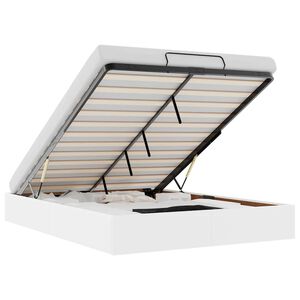 vidaXL Bedframe zonder matras 140x190 cm kunstleer wit