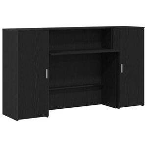 vidaXL Receptiebalie zwart eiken 180x50x103,5 cm bewerkt hout