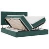 vidaXL LED Opslagbed met Matras Donkergroen 180 x 200 cm Fluweel