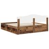 vidaXL Bedframe met hoofdeinde Oudhout 200 x 200 cm Massief grenenhout